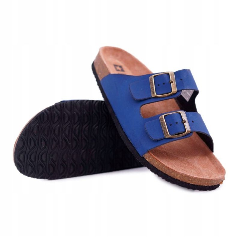 Chinelos masculinos com fivelas Big Star Azul marinho DD174604 azul-marinho 1