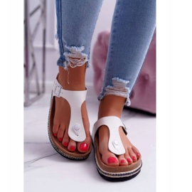 Chinelos femininos brancos Big Star DD274130 2