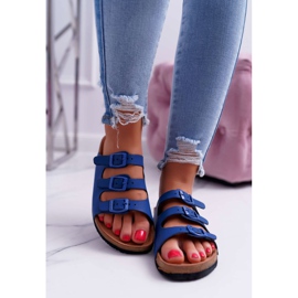 Chinelos femininos azul marinho Big Star DD274140 2