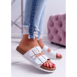 Chinelos femininos de prata Big Star DD274134 cinza 1