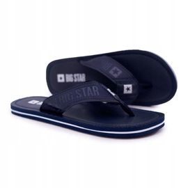 Chinelos masculinos flip-flops Big Star Navy Blue DD174676 azul marinho 1