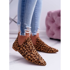Botas Lu Boo Com Recortes Leopard Chelsea castanho 1