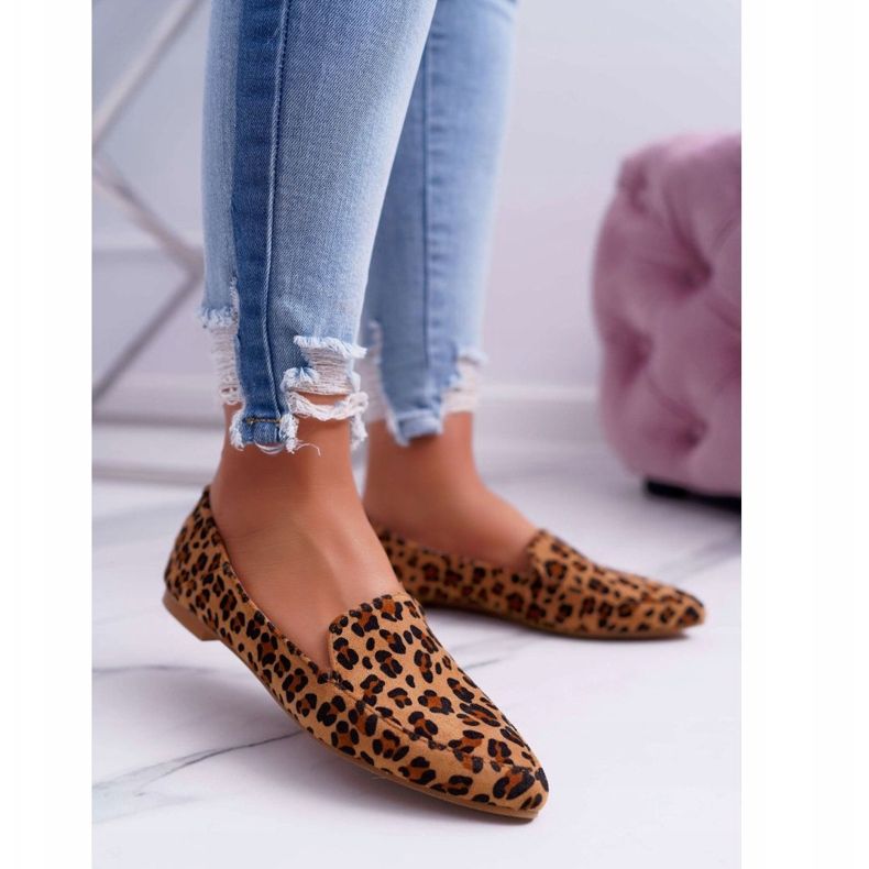 Mocassim feminino Lu Boo Leopard Magnus marrom 1