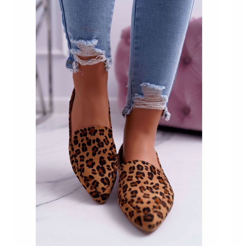 Mocassim feminino Lu Boo Leopard Magnus marrom 2