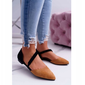 Lu Boo Ballerina In Spitz Camel Carana Suede marrom 1