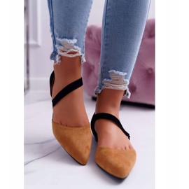 Lu Boo Ballerina In Spitz Camel Carana Suede marrom 2