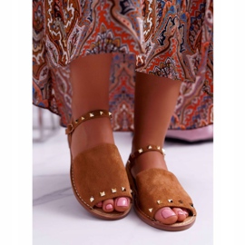 Sandálias Femininas Lu Boo Suede Camel Silena marrom 2