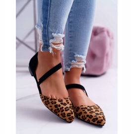 Lu Boo Ballerina In Spitz Suede Leopard Carana castanho preto 2