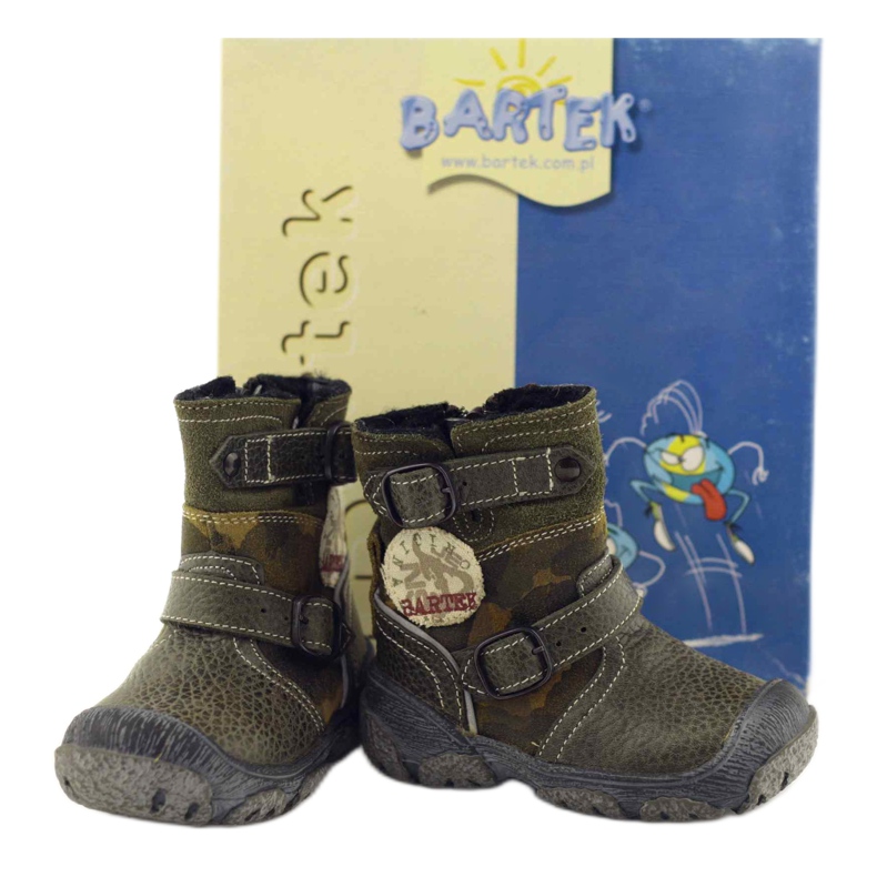 Botas infantis de couro 91543 verde Bartek 4