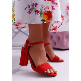 FRBS Sandálias femininas camurça vermelha baloo vermelho 1