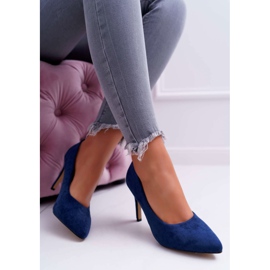 EVE Stilettos camurça feminino em Spitz azul marinho Kiss Me azul-marinho 1