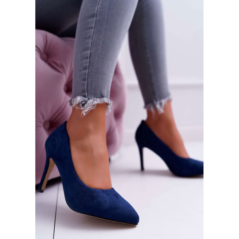 EVE Stilettos camurça feminino em Spitz azul marinho Kiss Me azul-marinho 2