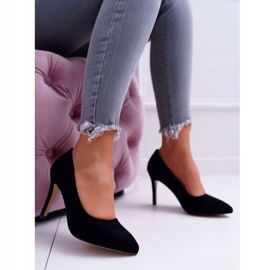 EVE Stilettos camurça feminino em Spitz Black Kiss Me preto 2