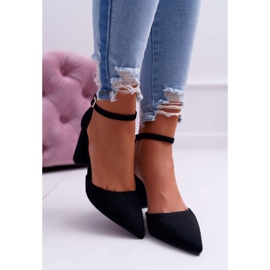 FRBS Sapatos femininos de salto alto preto Grette 2