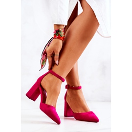 SEA Bomba de salto feminino em camurça fúcsia harye rosa 2