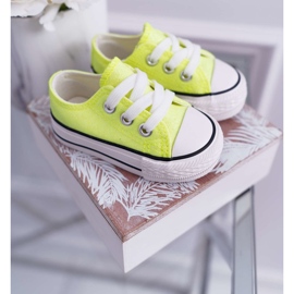 FRROCK Tênis infantil Brocade Lime Neon Misty amarelo 1