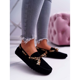 Mocassins femininos Lu Boo Ameixa Preta Confortável preto 1