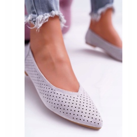 Bailarinas Lu Boo Feminino - Sobremesa Cinza Openwork 2