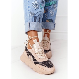 Calçados Esportivos Femininos Lu Boo Sola Grossa Bege Prove! 1