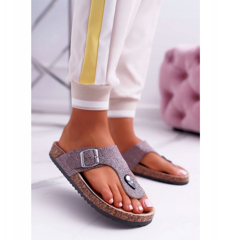 EVE Chinelos femininos cinza Baisan 1