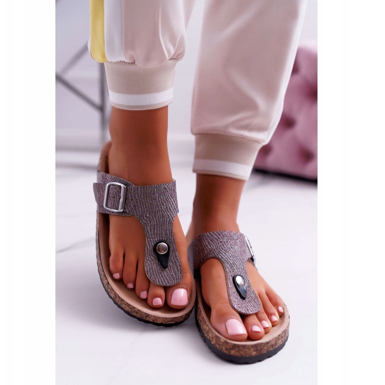 EVE Chinelos femininos cinza Baisan 2