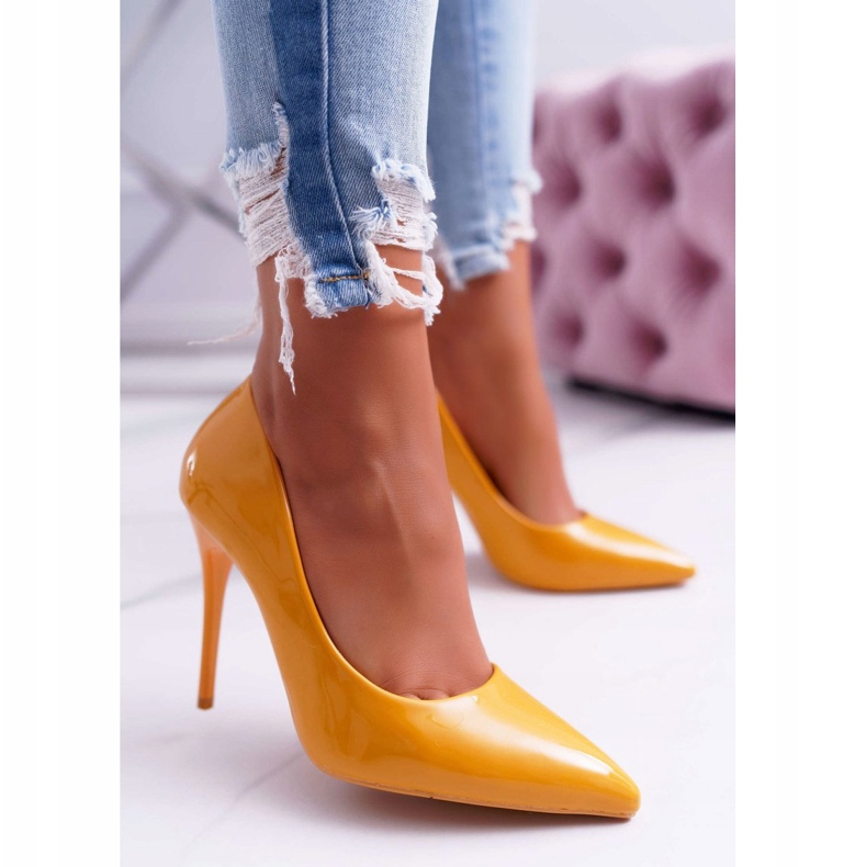 PS1 Yanna amarelo salto alto feminino 1