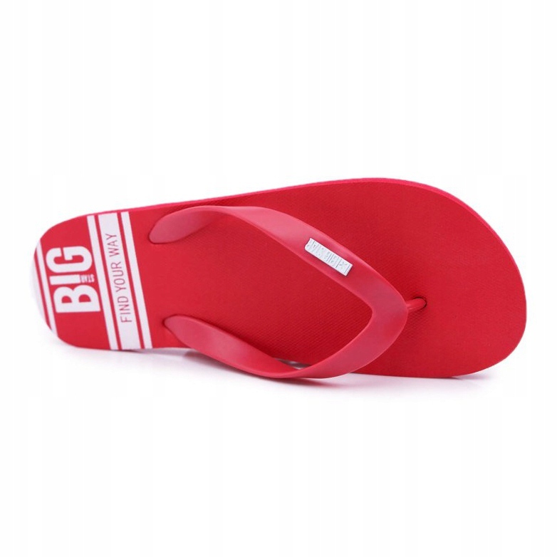 Chinelos masculinos flip-flops Big Star Red AA174416 vermelho 2