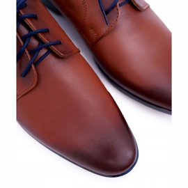 Mario Boschetti Brogues masculinos elegantes de couro em castanho menelaos 2