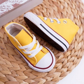 FRROCK Tênis clássico infantil amarelo alto Filemon 2