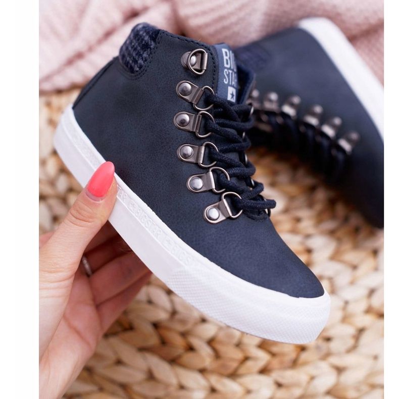 Tênis infantil masculino Big Star azul marinho EE374038 2