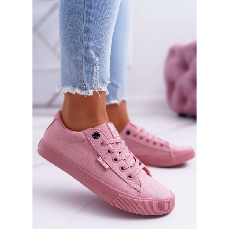 Tênis feminino Big Star Suede rosa EE274047 1