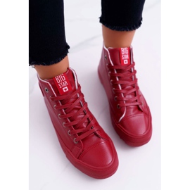 Tênis feminino Big Star High Warm Red EE274112 vermelho 2