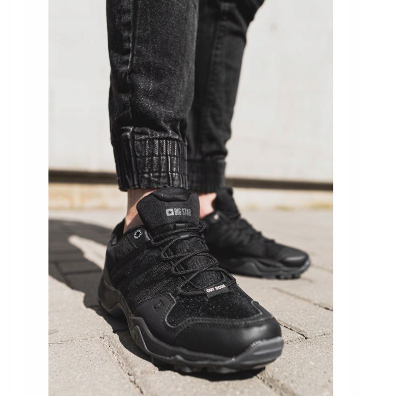 Big Star Calçados masculinos para caminhadas nas estrelas grandes preto EE174456 1