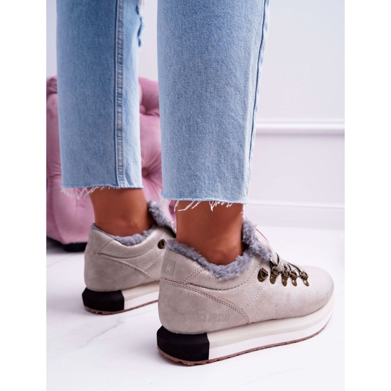 Sapatas esportivas femininas Big Star Beige EE274732 bege 2