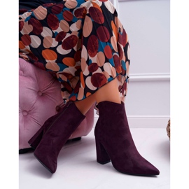 EVE Botas femininas de salto alto em camurça Spitz Violet Summe roxo 1