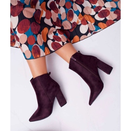 EVE Botas femininas de salto alto em camurça Spitz Violet Summe roxo 2