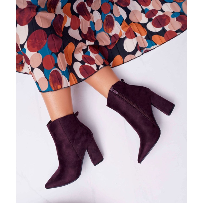 EVE Botas femininas de salto alto em camurça Spitz Violet Summe roxo 2