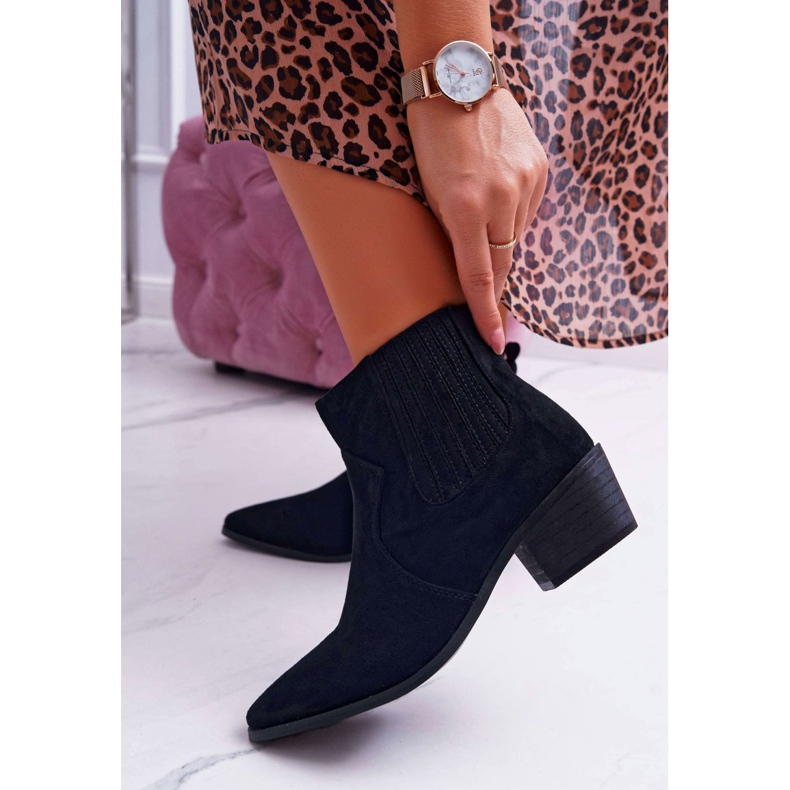 Botas femininas de salto plano Preto Umberco 2
