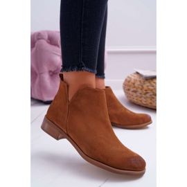 Nicole Botas femininas com salto plano primavera couro marrom Madness castanho 1