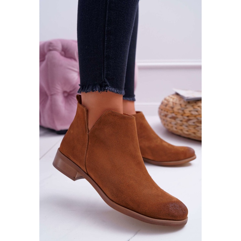Nicole Botas femininas com salto plano primavera couro marrom Madness castanho 1
