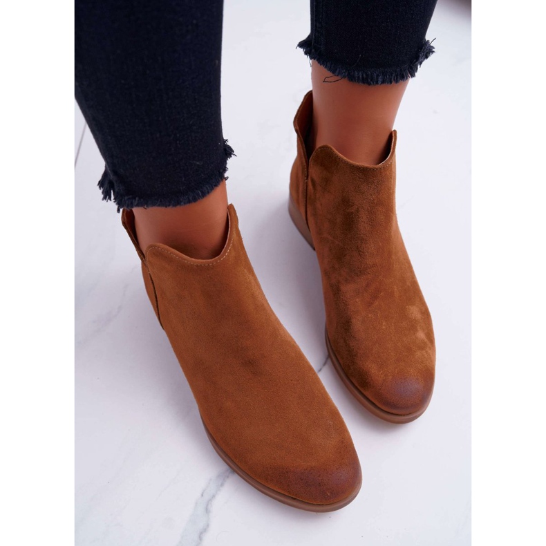 Nicole Botas femininas com salto plano primavera couro marrom Madness castanho 2