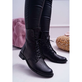 Botas femininas couro granulado Nicole 2315 Black The Island preto 1