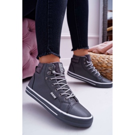 Tênis feminino Big Star High Grey Quente EE274413 cinza 1