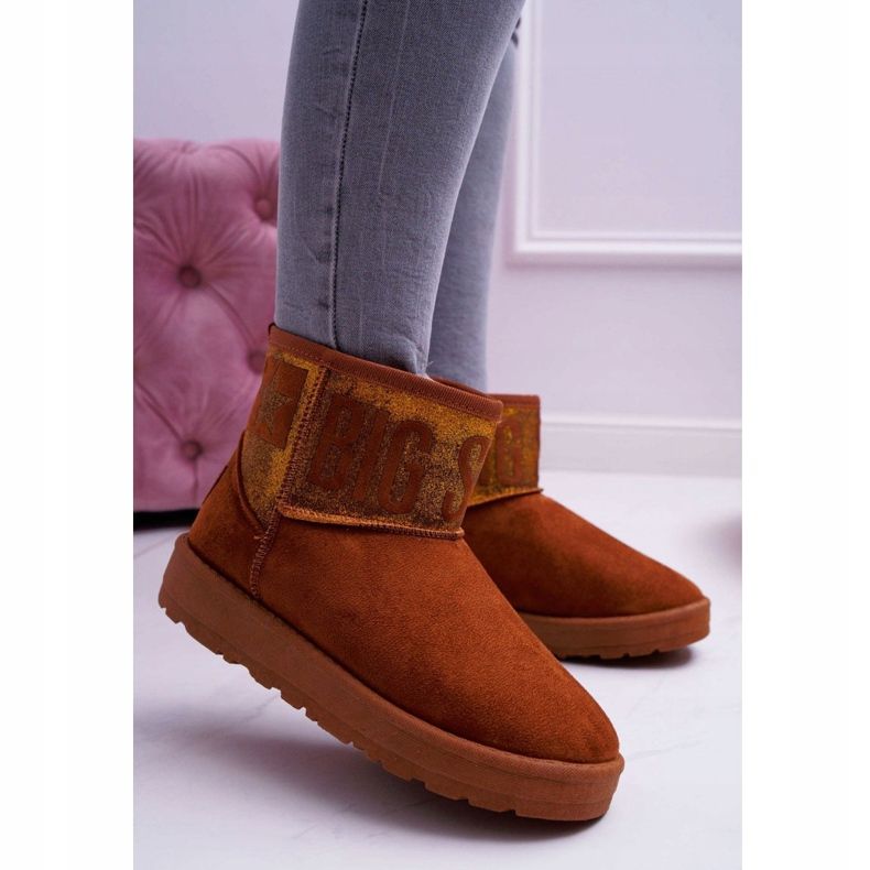 Botas marrons de neve quentes femininas Big Star EE274259 marrom 1