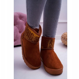 Botas marrons de neve quentes femininas Big Star EE274259 marrom 2