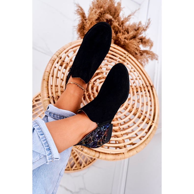 Botas rasteiras femininas Maciejka Spring Couro Preto 04091-57 1