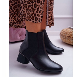 Botas femininas de couro Laura Messi pretas 2034 preto 1