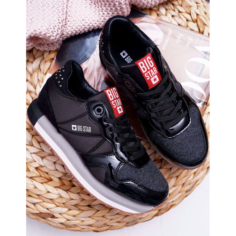 Sapatas esportivas femininas Big Star pretas EE274721 preto 1