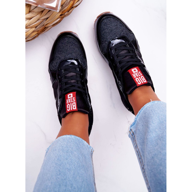 Sapatas esportivas femininas Big Star pretas EE274721 preto 2