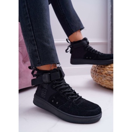 Tênis feminino preto Big Star EE274662 2